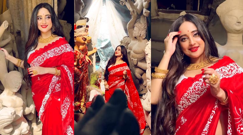 Durga Puja 2023: Mithai Soumitrisha Kundu visits Kumortuli ahead of Puja