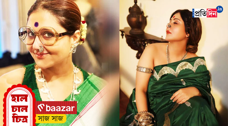 Durga Puja Fashion 2023: Swastika Mukherjee in Handloom Saree, Silver Jwellery