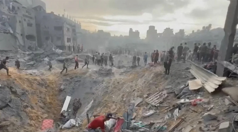 50 Killed As Israel Bombs Biggest Refugee Camp In Gaza | Sangbad Pratidin