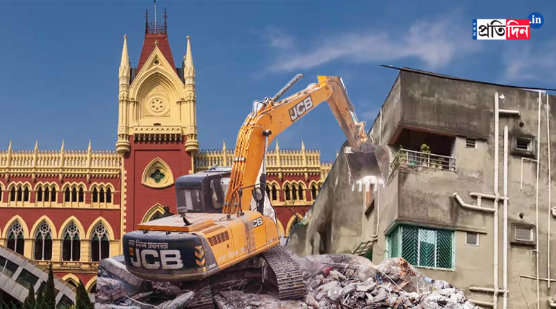 Bally Municipality started demolishing the illegal part of the housing in Liluah.