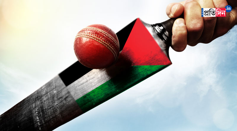Pakistan cricketer Azam Khan was slapped with 50 percent of his match fee as he shows solidarity for Palestine । Sangbad Pratidin