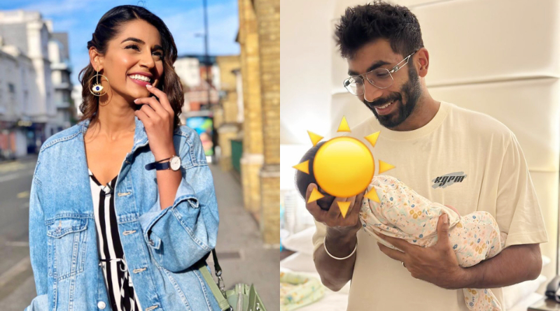 Jasprit Bumrah posts picture with new born baby, his wife Sanjana Ganesan post adorable comment। Sangbad Pratidin