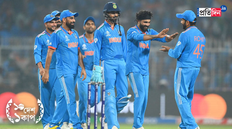 ICC ODI World Cup 2023: Rohit Sharma wins 'fielder of the match' medal after Team India’s win against South Africa by 243 runs। Sangbad Pratidin
