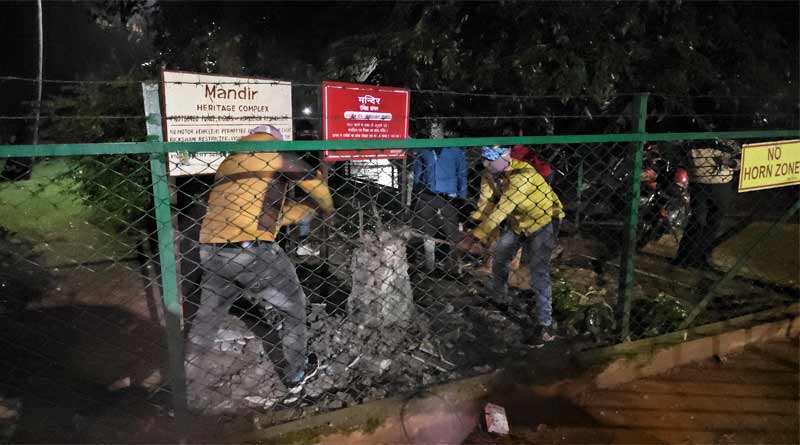 Visva Bharati University demlishes controversial plaque । Sangbad Pratidin