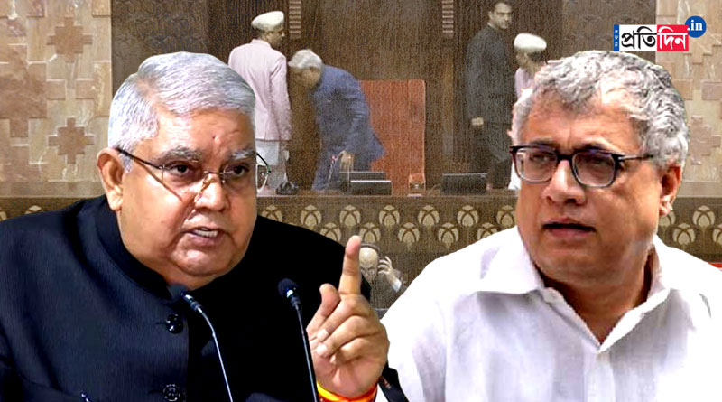 Suspended TMC MP Derek O'Brien continues to be present in the Rajya Sabha despite Chairman's direction to leave | Sangbad Pratidin