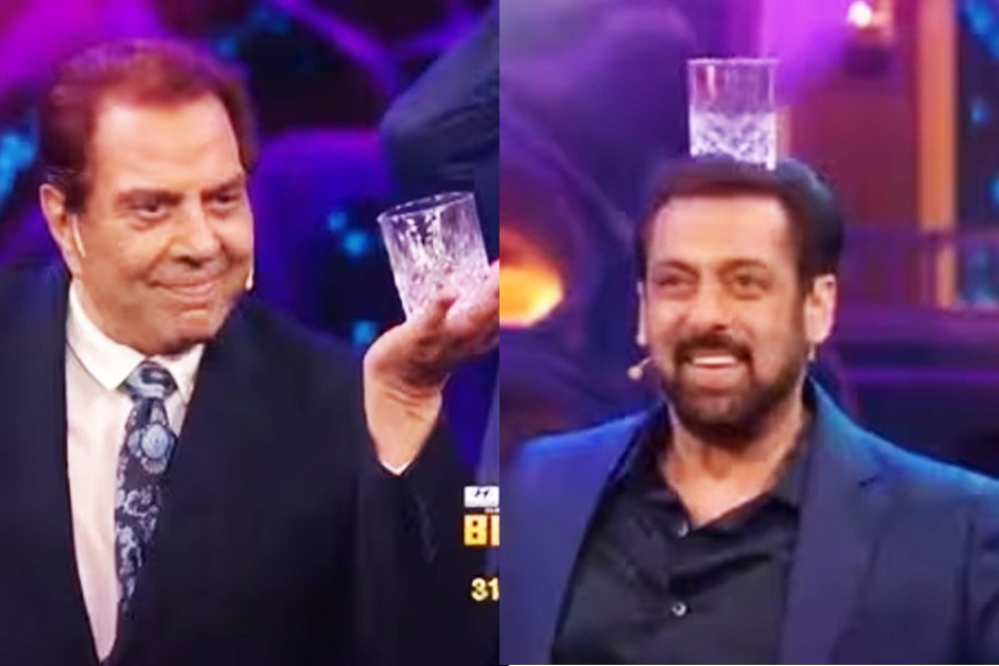 Dharmendra joins Salman Khan, dances to Bobby Deol's Jamal Kudu song | Sangbad Pratidin
