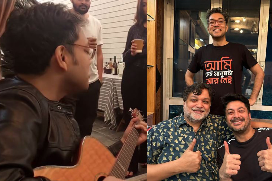 Srijit Mukherji Shares New year party video with Anupam Roy| Sangbad Pratidin