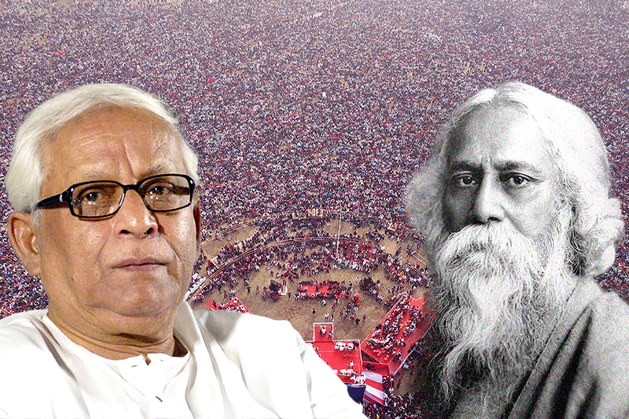 Buddhadeb Bhattacharya wishes success of DYFI by quating Rabindrasangeet
