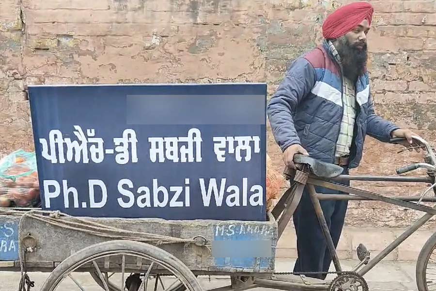 Punjab man with PhD, 4 Master's degrees has to sell vegetables | Sangbad Pratidin