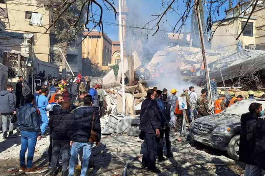 Israel's strike in Syria's Damascus। Sangbad Pratidin