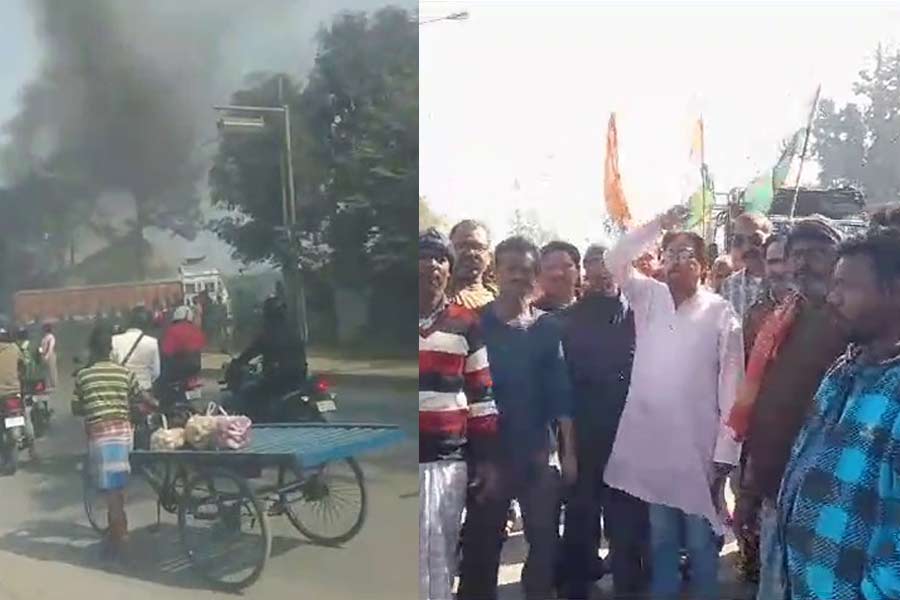 Truck Drivers Agitation: Transport owners and drivers in WB protest against new rule by centre | Sangbad Pratidin