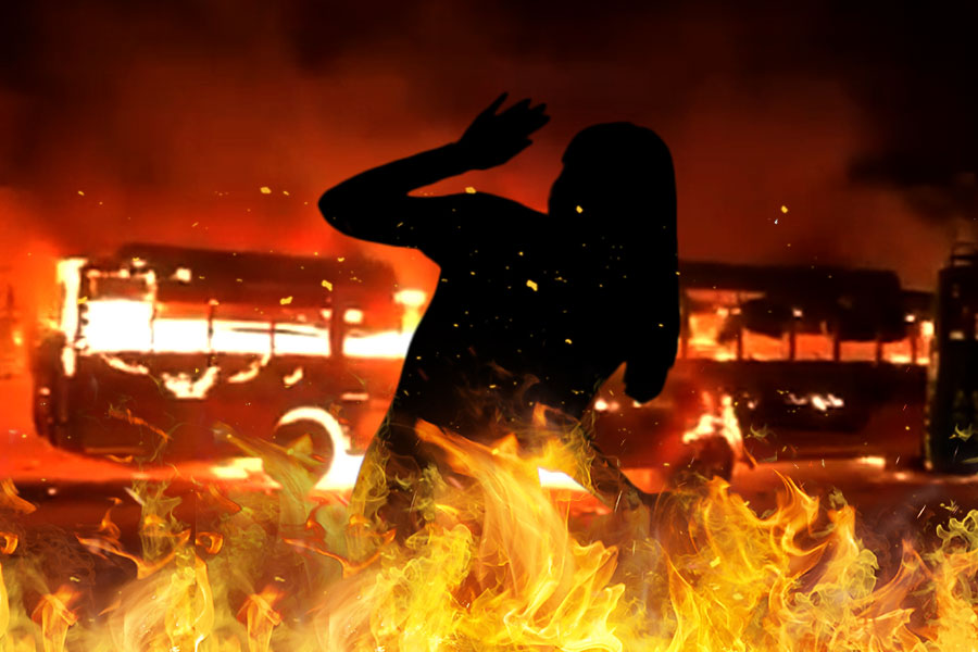 Woman burnt alive in Telangana | Sangbad Pratidin