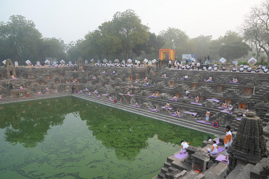 Gujarat sets world record of most people performing Surya Namaskar | Sangbad Pratidin