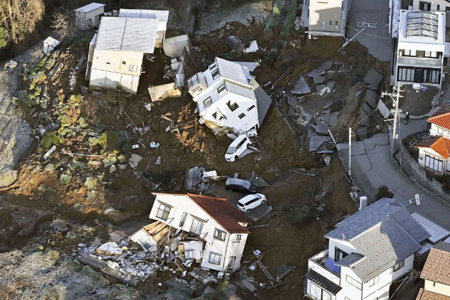 Heavy rain and landslides likely to disturb rescue operation after Japan earthquake | Sangbad Pratidin