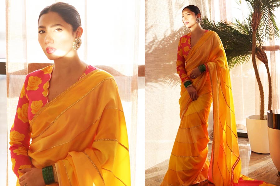 Mahira Khan in Masaba Gupta saree, Know the price | Sangbad Pratidin