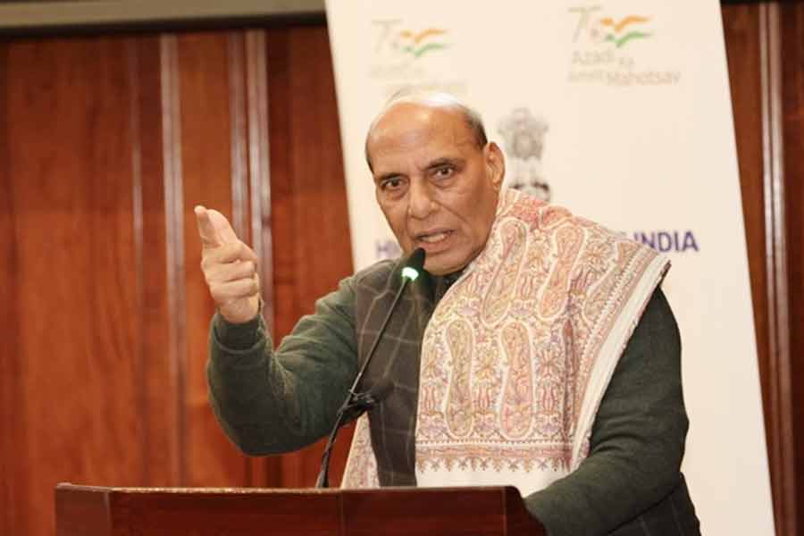 No longer can anyone show India a red eye, says Rajnath Singh। Sangbad Pratidin