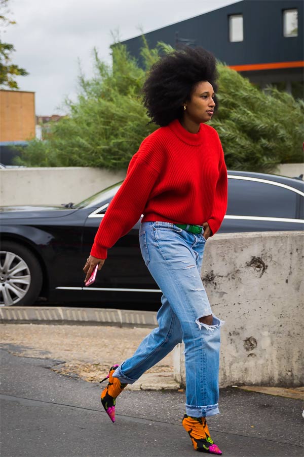 sweater-BF jeans