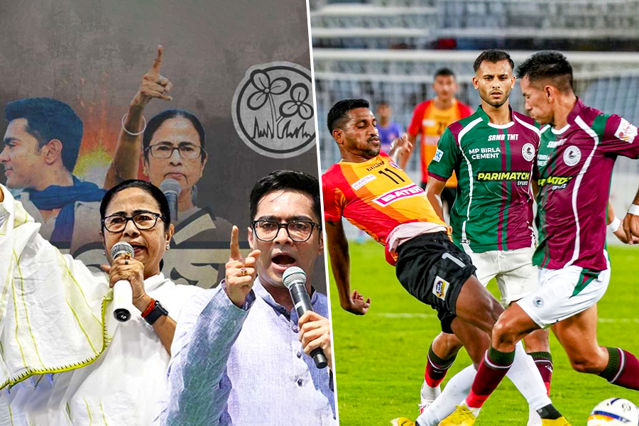 East Bengal-Mohun Bagan ISL derby match on TMC brigade day। Sangbad Pratidin