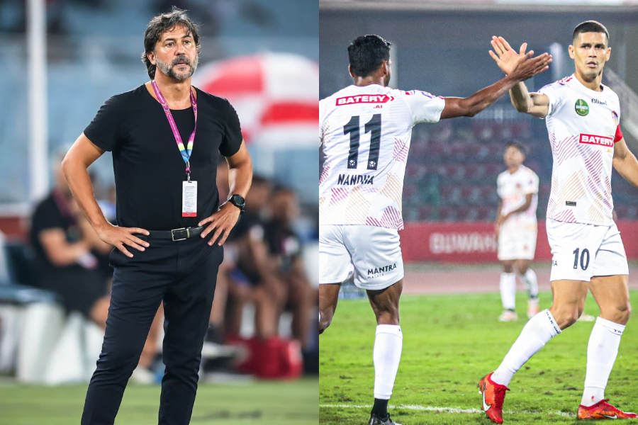 ISL 10: North East United beat East Bengal by 3-2 goal in a crunch match। Sangbad Pratidin