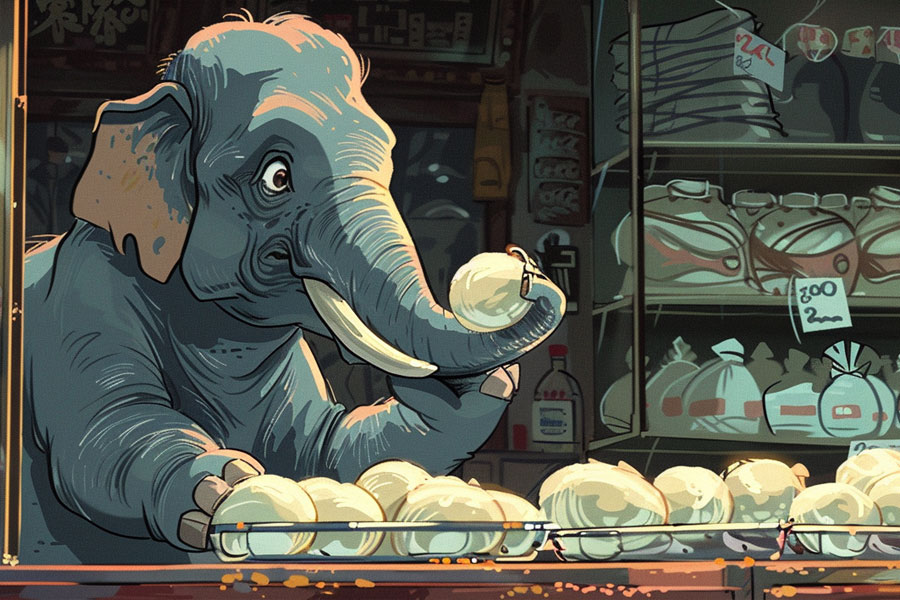Elephant eats Rasgullas and beetle nuts at Madarihat, people get shocked | Sangbad Pratidin