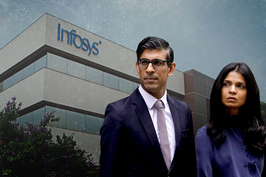 Rishi Sunak faces fresh row over his government's ties with Infosys। Sangbad Pratidin