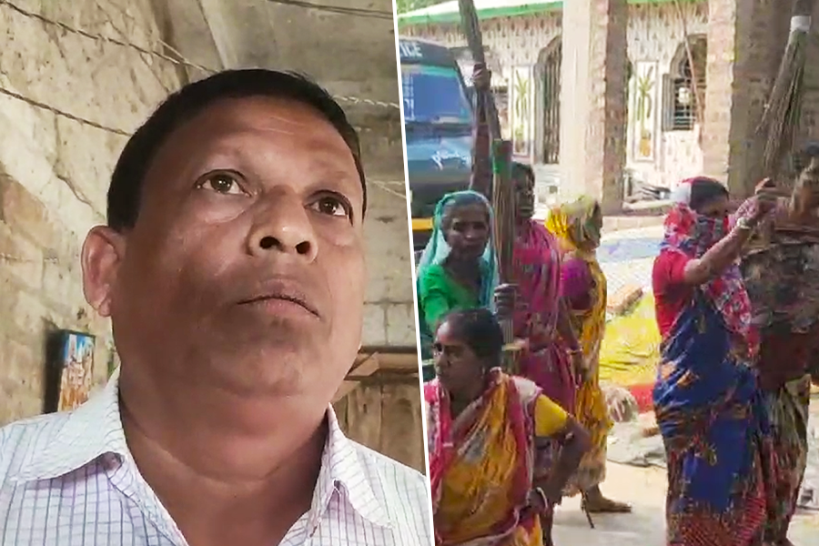 TMC leader of Sandeshkhali Ajit Maity detainded by police
