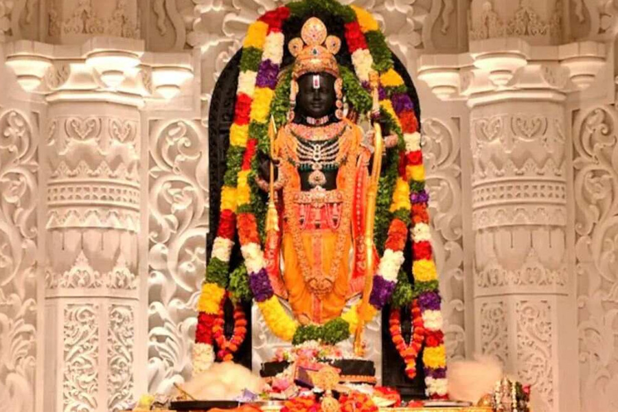 This is how Lord Shri Ram is being blessed with Surya Tilak, the trial was conducted today.