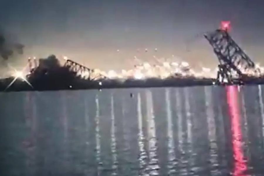Bridge in Baltimore collapses after being hit by cargo ship