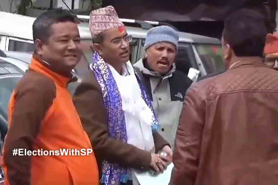 BJP MLA Bishnuprasad Sharma Filed nomination in Darjeeling