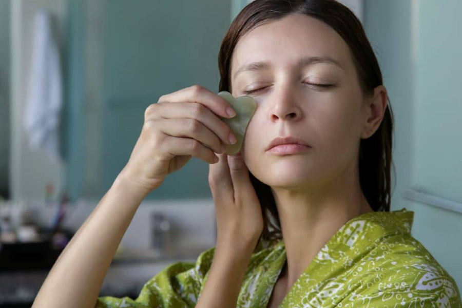 Try Gua sha stone for skin care