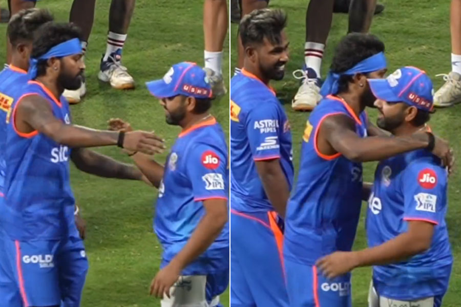 Hardik Pandya hugs Rohit Sharma, video goes viral