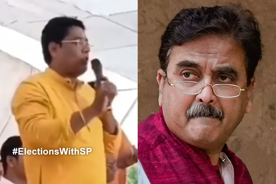 BJP leader saying Abhijit Ganguly would lose by 2 lakhs vote in Tamluk