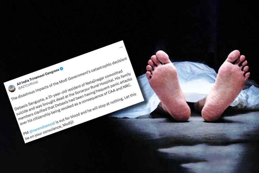 Kolkata Man commit suicide due to repercussions of CAA, says TMC