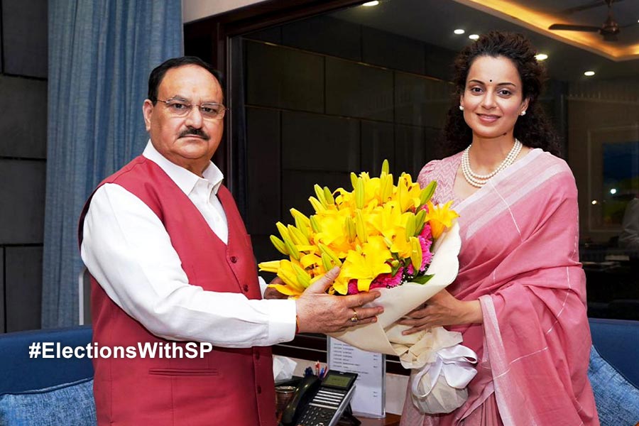 Kangana Ranaut meets BJP national president JP Nadda, shares post