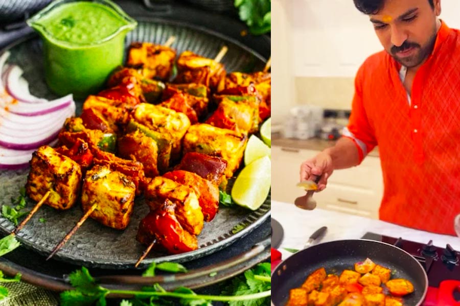 Ram Charan cooks paneer tikka, here's the special recipe