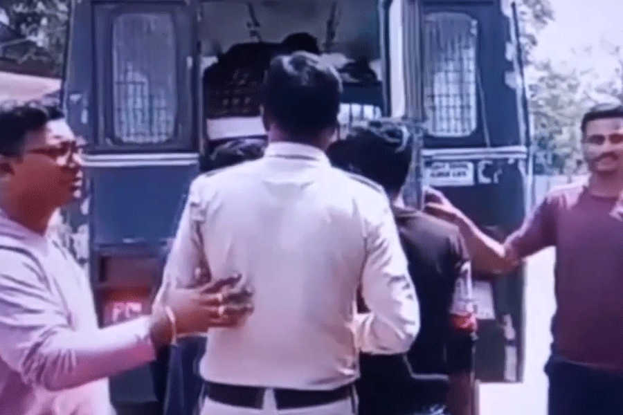 A group of Bangladeshis arrested at Hanskhali before the Lok Sabha Election