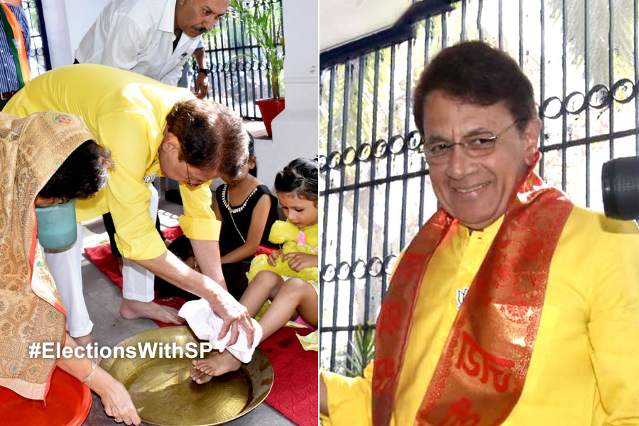 Arun Govil celebrates Ram Navami with Kanya Puja at Meerut