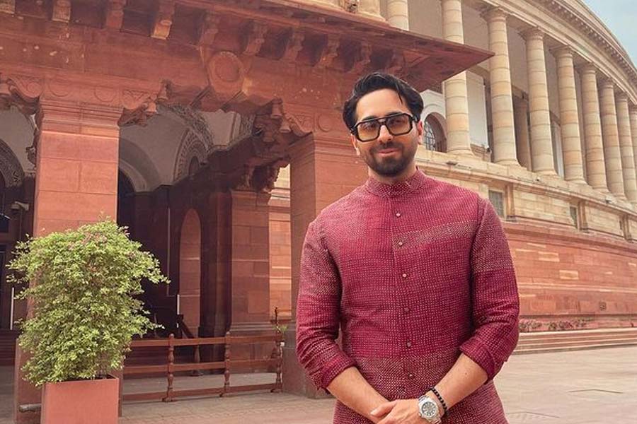 Ayushmann Khurrana visits new Parliament