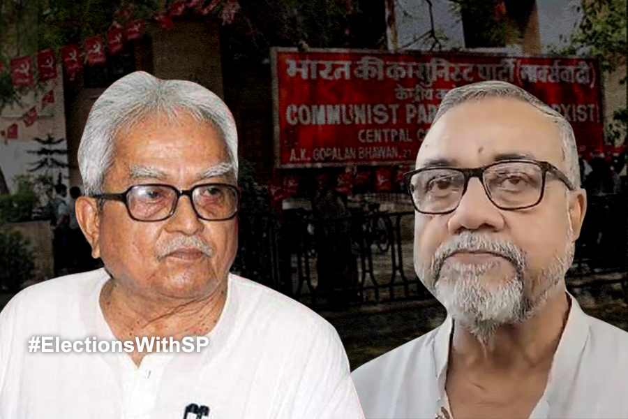 BJP candidate Tapas Roy visits cpm head office
