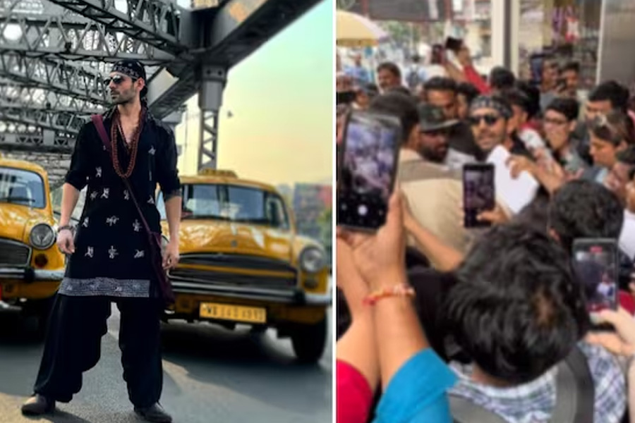 Kartik Aaryan mobbed in popular Kolkata eatery after 'Bhool Bhulaiyaa 3' shoot