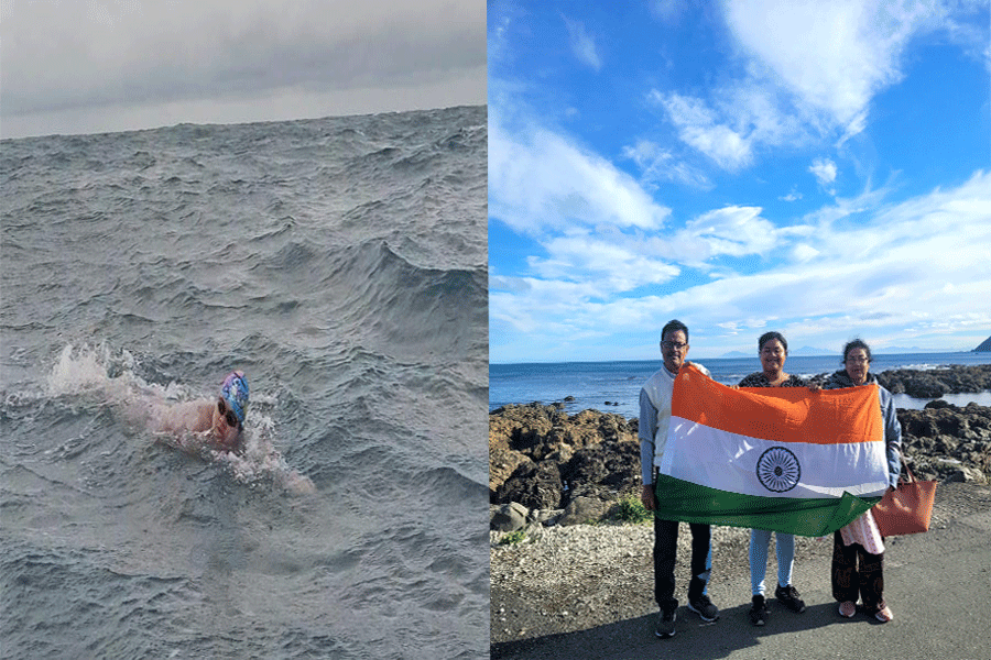 Sayani Das of Bengal won Cook Strait of New Zealand