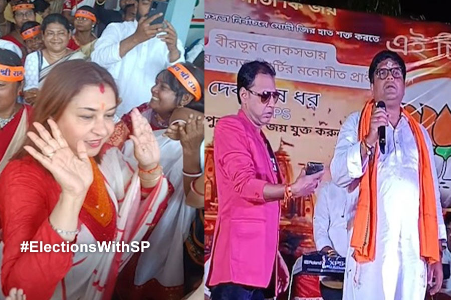 2024 Lok Sabha Polls: Satabdi Roy and Debashish Dhar take part in colourful election campaign in Birbhum