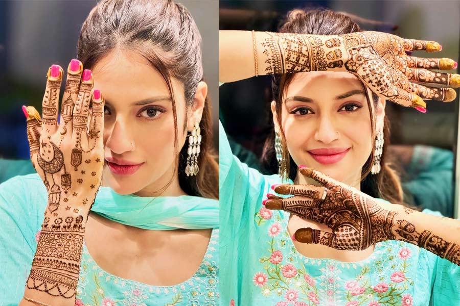 Eid 2024: Actress Nusrat Jahan flaunts Eid special Mehendi