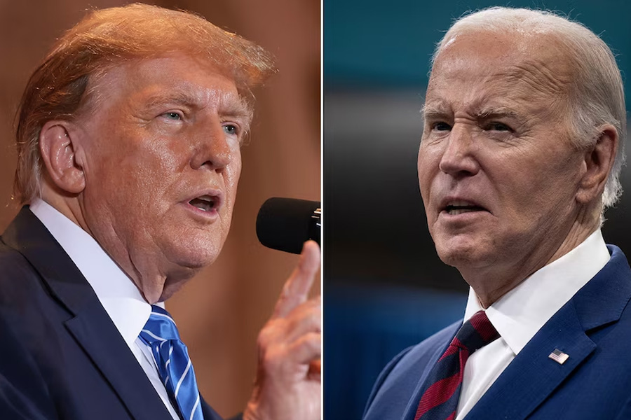 Joe Biden trails behind Donald Trump in opinion poll