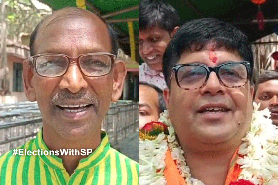 Debashish Dhar and Dudhkumar Mondal offered puja together in Birbhum