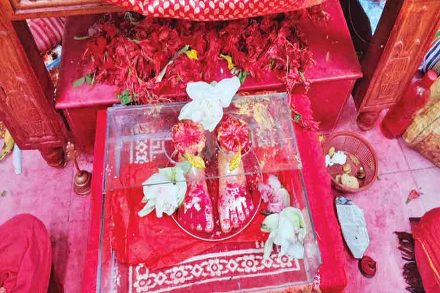 Feet of Kankalitala goddess made with silver