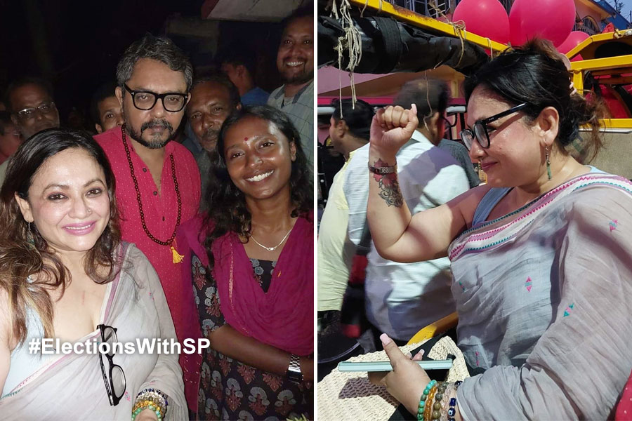 Sreelekha Mitra campaigns for cpim candidate Dipsita Dhar
