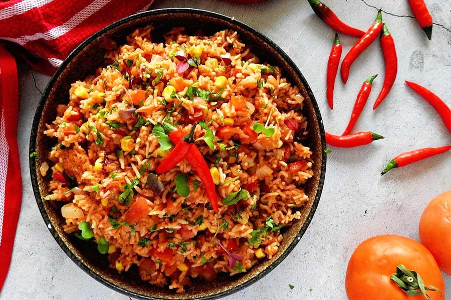 Mexican chilli rice, Mangolian Chicken recipe