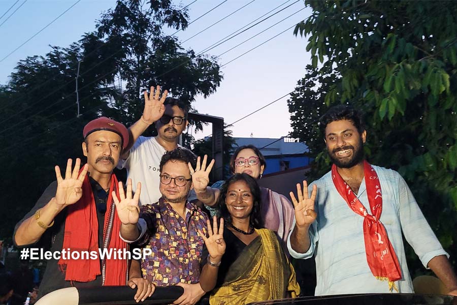 Sreelekha, Badsha, Rahul tolly celebs campaigns for Srijan bhattacharya at Jadavpur