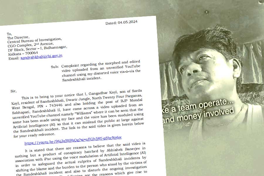 Viral video on Sandeshkhali: BJP leader Gangadhar Koyal writes letter to CBI for proper investigation of the voice